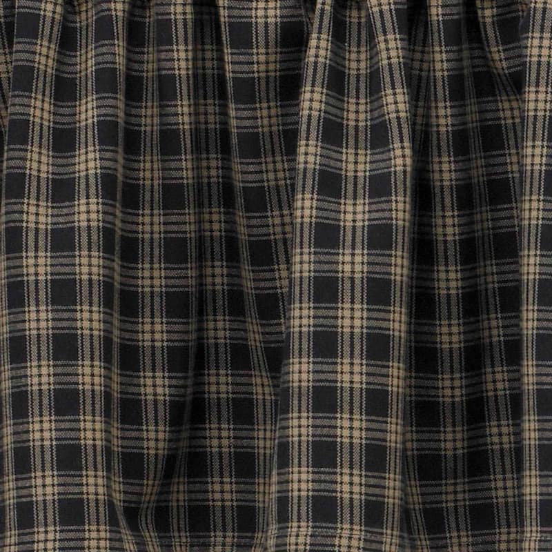 Park Designs Black Sturbridge Lined Gathered Swag 36"L - 72" x 36"