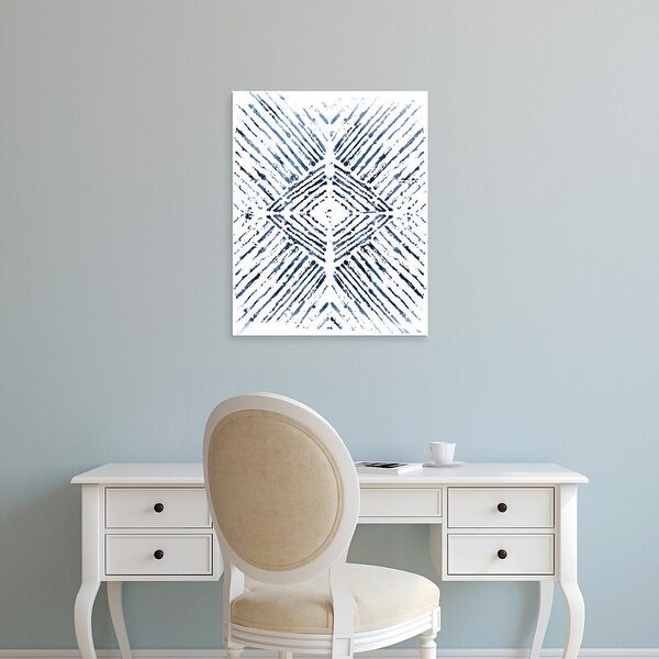 Easy Art Prints June Erica Vess's 'Indigo Ink Motif VI' Premium Canvas Art