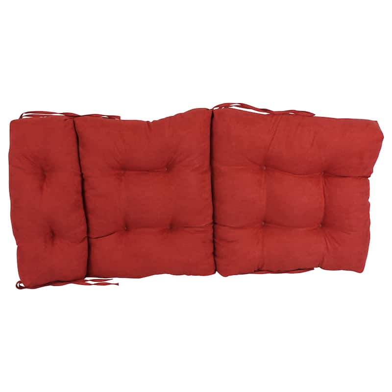 Multi-section Tufted Indoor Microsuede Seat/Back Chair Cushion (Multiple Sizes)
