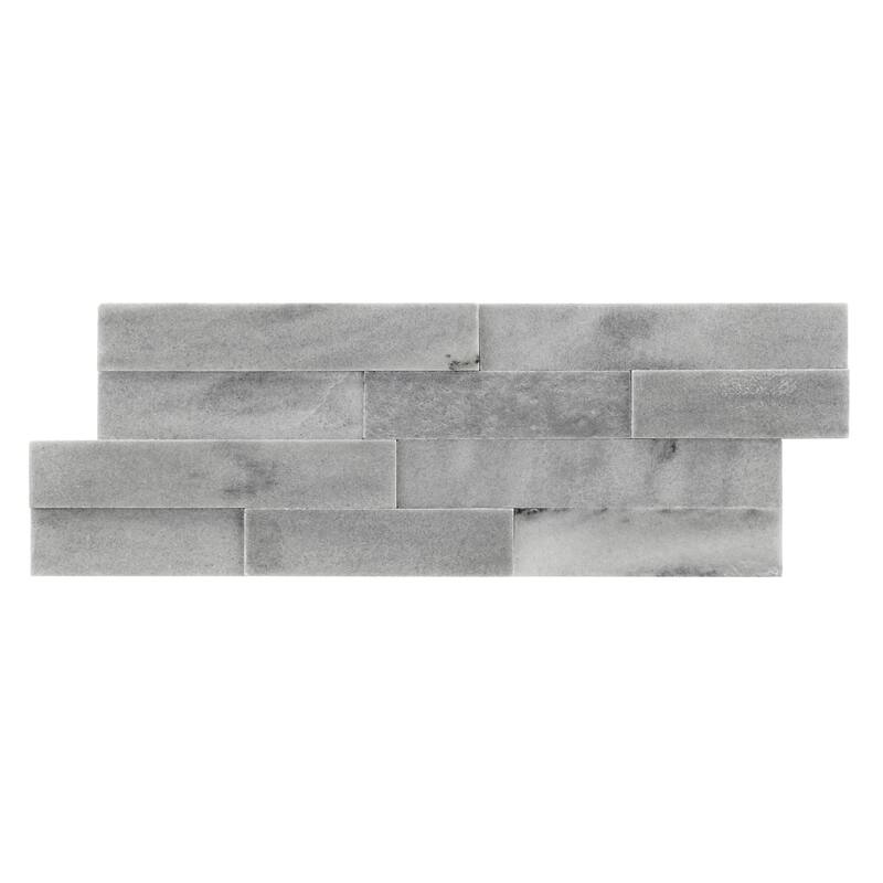 Cliffside 8 in. x 22 in Panel and 8 in. x 24 in. Corner Honed Marble Wall Tile