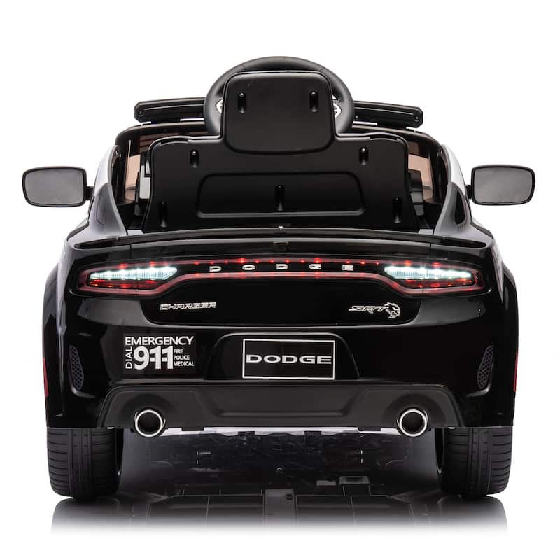 Licensed Dodge Charger,12v Kids ride on police car W/Parents Remote Control,Police car sticker,megaphone,three-speed