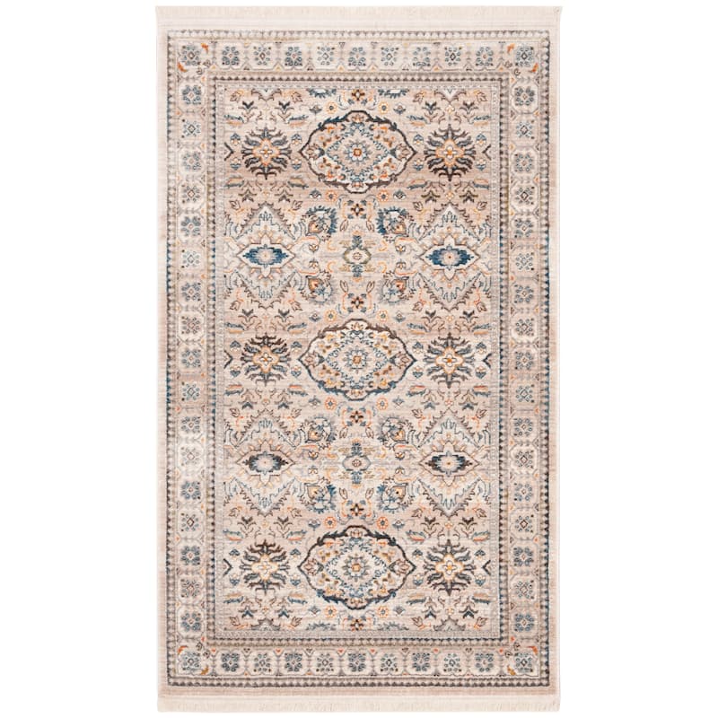 SAFAVIEH Vintage Boho Persian Concezia Oriental Polyester Rug with - 3' x 5' - Ivory/Light Grey