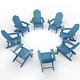 preview thumbnail 31 of 58, WINSOON All Weather HIPS Outdoor Folding Adirondack Chairs Set of 8 Navy x 8
