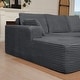preview thumbnail 35 of 48, 102.76" Corduroy Cloudy L Shaped Sofa with Headrests