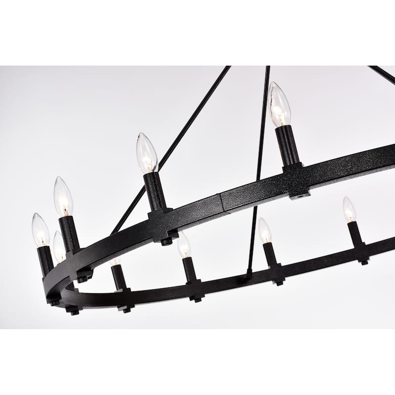 Paige Smith Iron 16-Light 47-Inch Wagon Wheel Chandelier