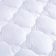 preview thumbnail 6 of 4, White Four Leaf Clover Quilted Fitted Mattress Pad , Elastic Stretches up to 18 Inches Deep