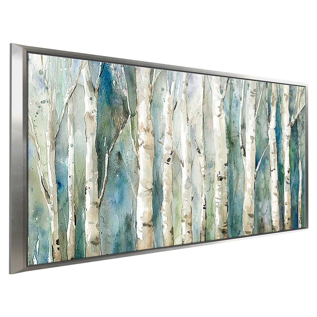 "Birch River Walk" Print on Floating Canvas