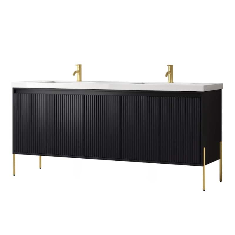 Ripple 72" Double Bathroom Vanity Kit (Assembly Required)