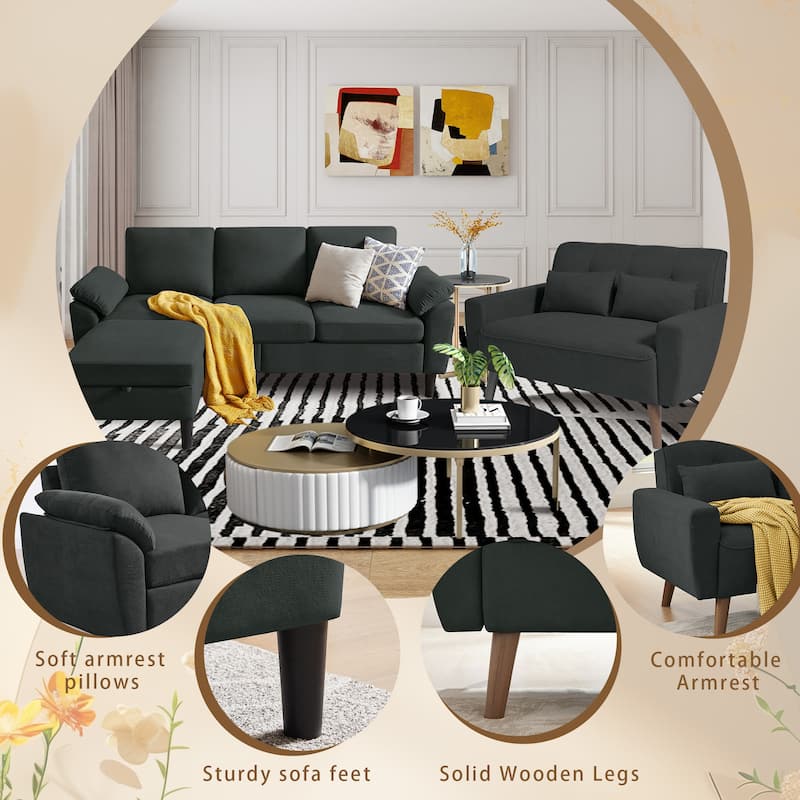 3 Piece Living Room Sets