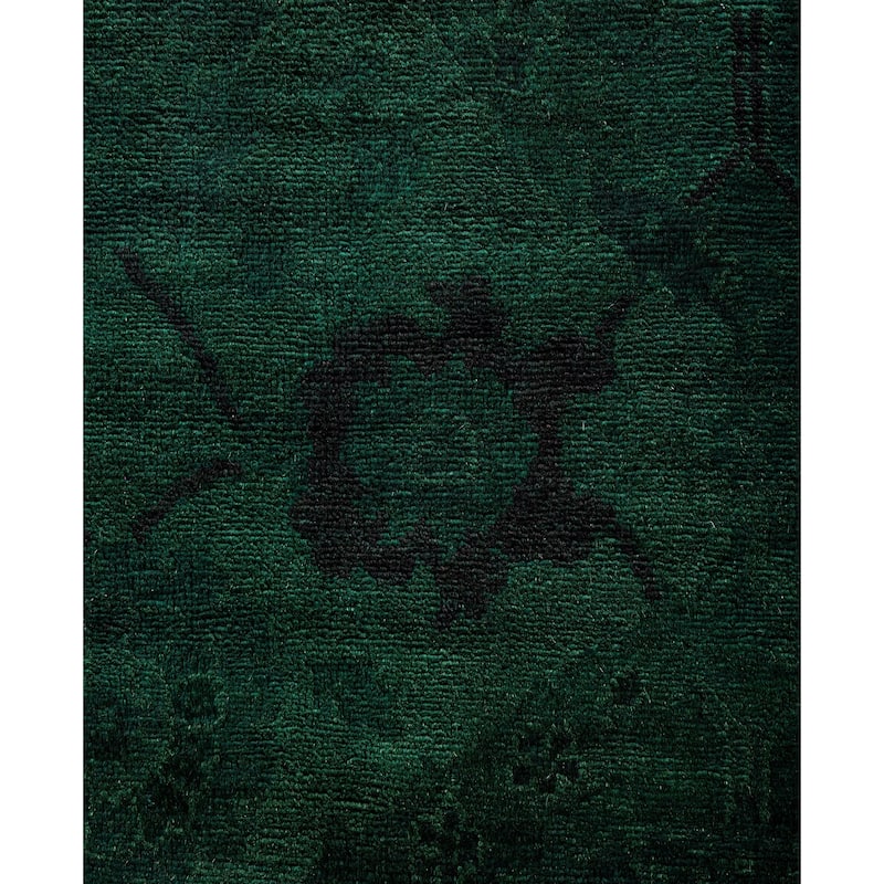 Overdyed One-of-a-Kind Hand-Knotted Area Rug - Green - 6' 0" x 8' 10"