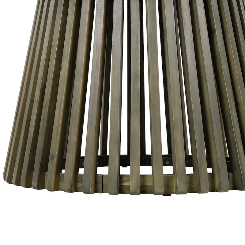 Outdoor Acacia Wood Patio Dining Table, 47.25-inch extra-large round dining table,for Backyard, Lawn, Balcony