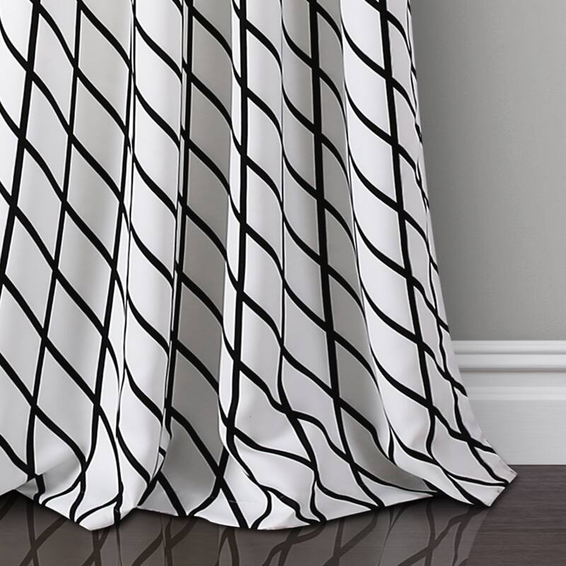 Lush Decor Feather Arrow Geo Room Darkening Window Curtain Panel Pair
