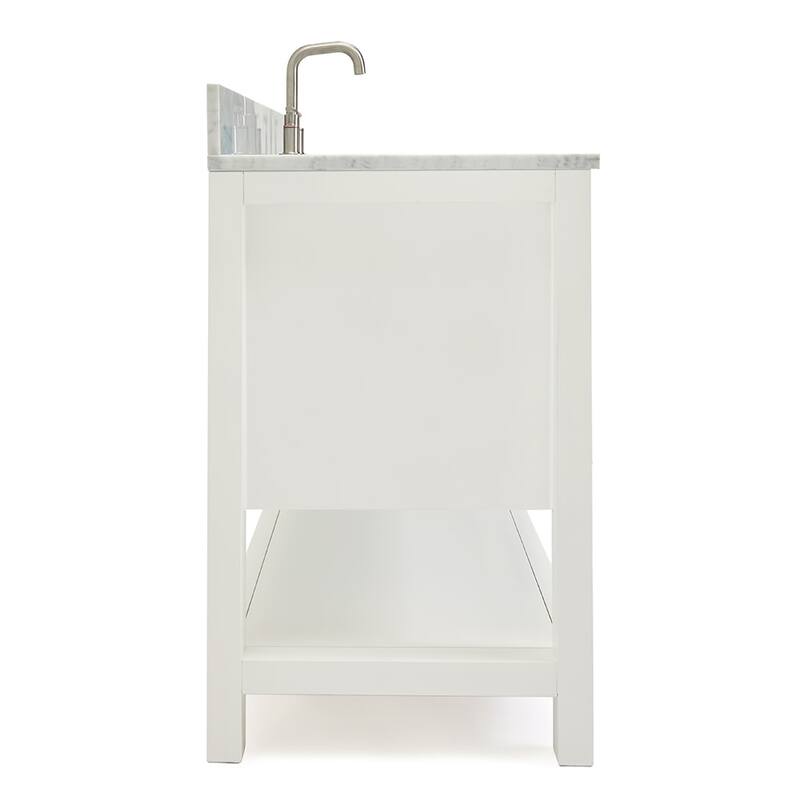 Ariel S061SCW2OVO Magnolia 60" Free Standing Single Basin Vanity Set