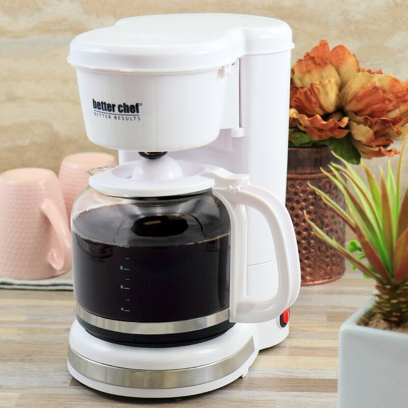 Better Chef 12 Cup 900 Watt Coffee Maker in White - 12 Cup