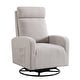 preview thumbnail 69 of 84, HOMYKA Swivel Glider Rocker Accent Chair for Nursery with Side Pocket Grey - Teddy
