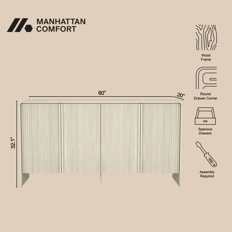 Novara 60 Inch Buffet Sideboard