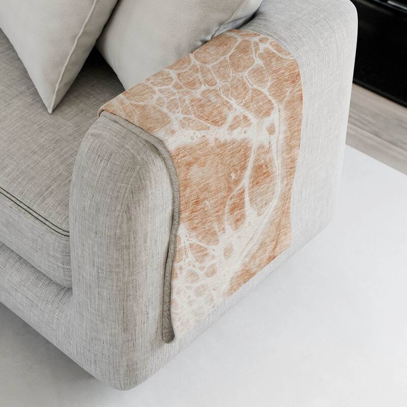 Premium Machine Washable Abstract Contemporary Throw Blanket - Coral - 4'2" x 5'10"
