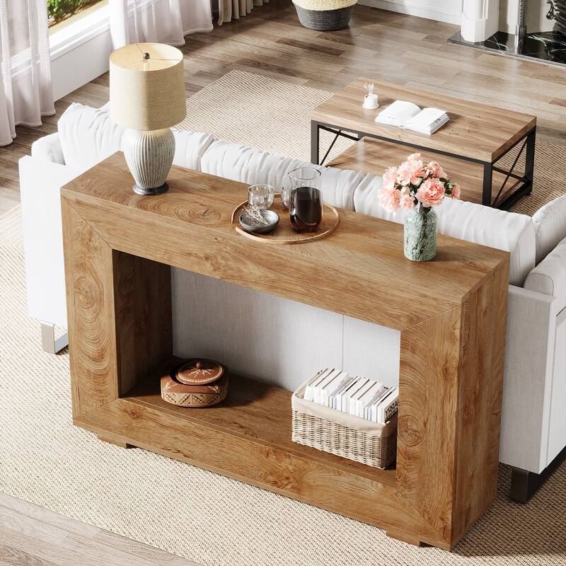 47.24 Inches Rustic Console Table with Storage