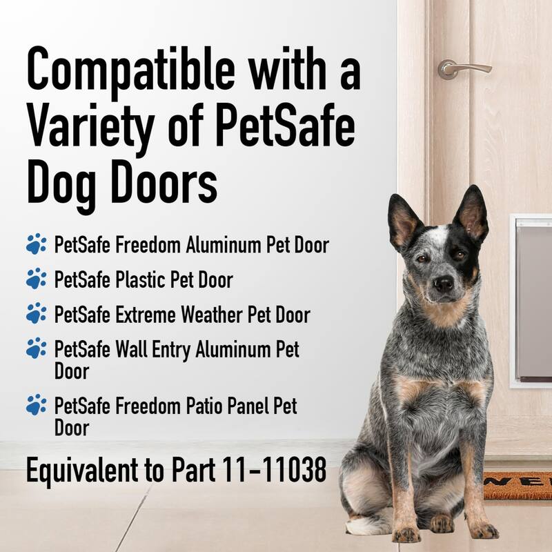 Medium Replacement Dog Door Flap Compatible with PetSafe Freedom Doggie Doors PAC11-11038 - Measures 8 1/4" x 12 1/4" - Black