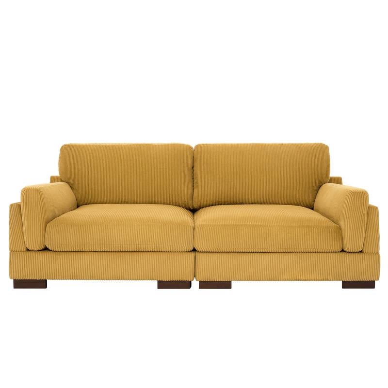 90" Corduroy Modular Sofa Reclining Sectional
