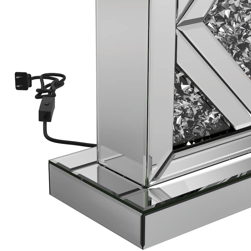 Glamorous Modern Crystal Designed Mirrored Floor Lamp