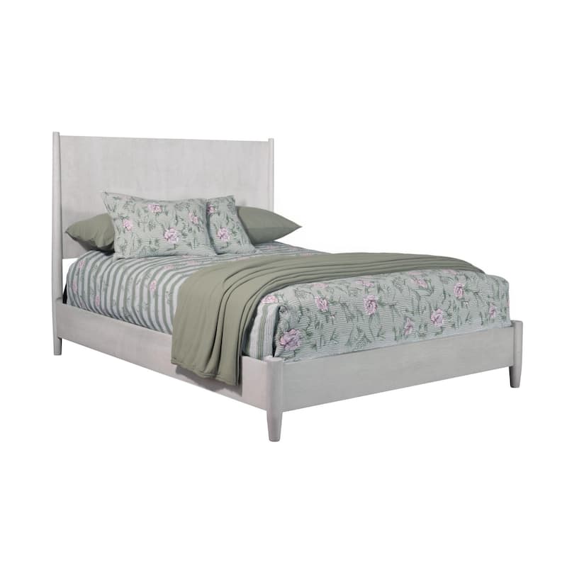 HomeRoots Gray Solid Wood Queen Bed Frame