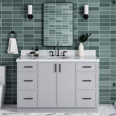 Ariel K55CWOVO Kelly 55" Free Standing Single Basin Vanity Set with