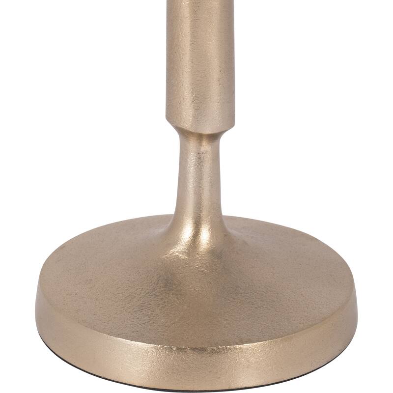 Champagne Metal Candle Holder Contemporary Aluminum Narrow Taper Candle Holder for Home, Office, Event Decor