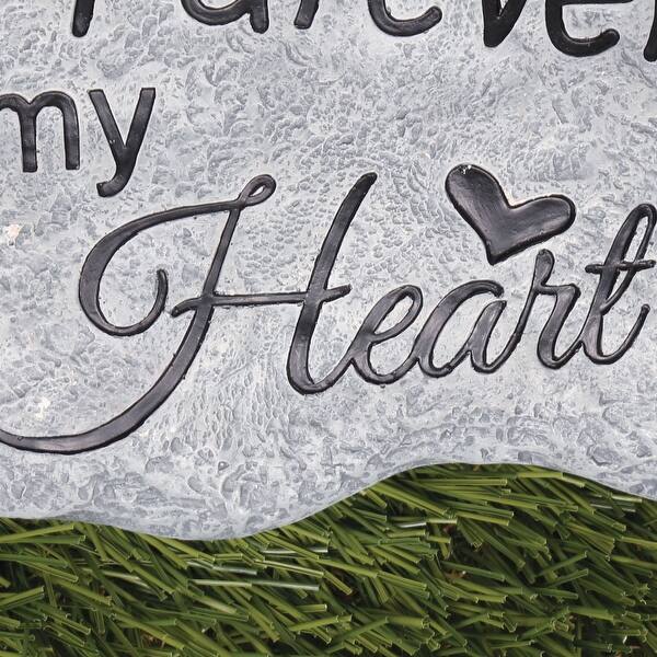 Shop Pawriffic Pet Memorial Garden Stone Headstone Grave Marker Wall Hanging Furever In My Heart Paw Print Plaque For Dog Or Cat Overstock 26280318