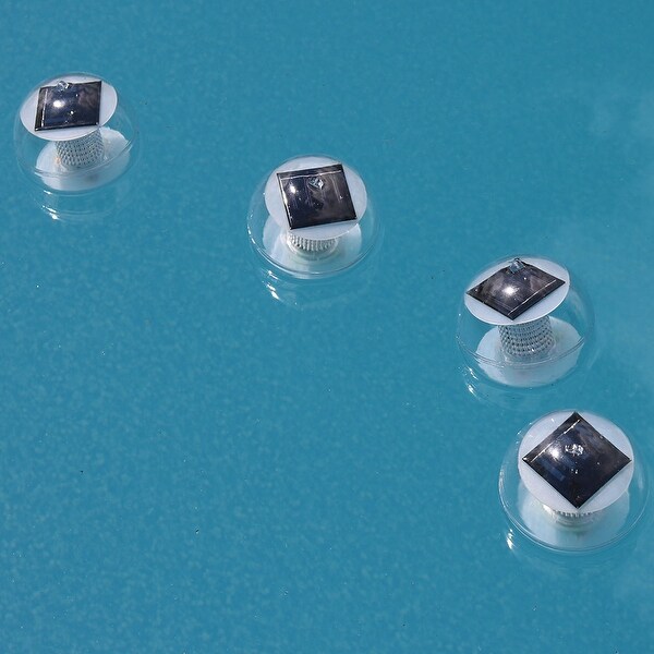 Sunnydaze Color Changing Floating Solar Lights for Pools or Ponds - Set of 4