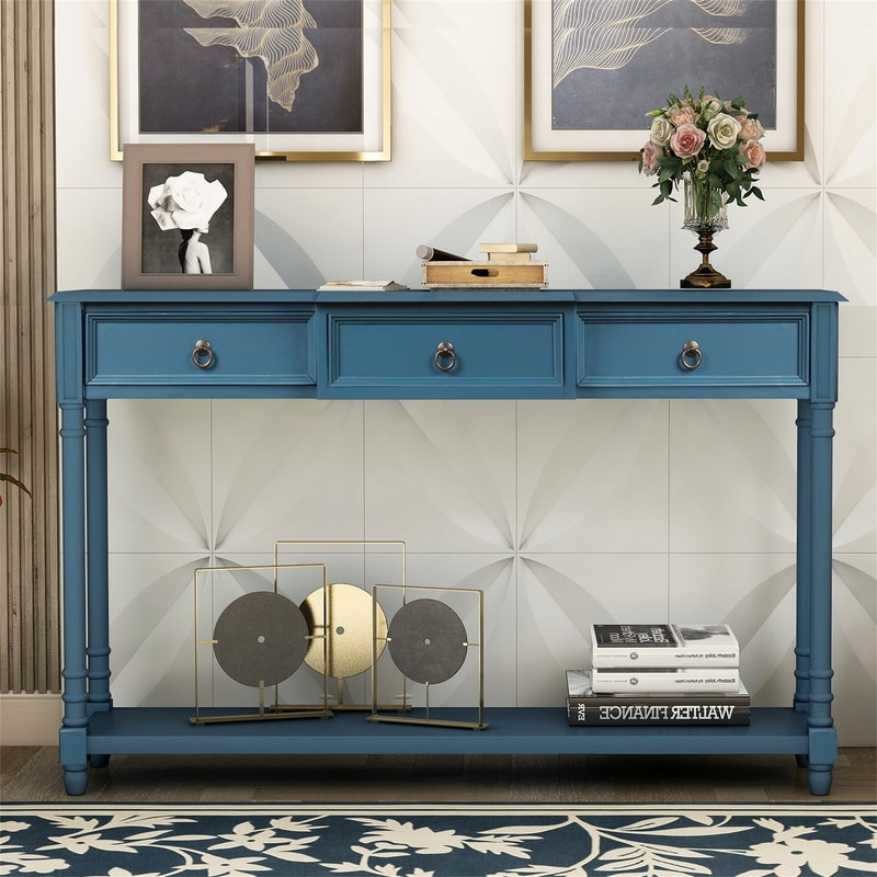 https://ak1.ostkcdn.com/images/products/is/images/direct/2229f9463eaa7a175070357b7ad2eb723a2e076d/Console-Table-w--Projecting-Drawers-and-Long-Shelf-for-Entryway%2CBlue.jpg