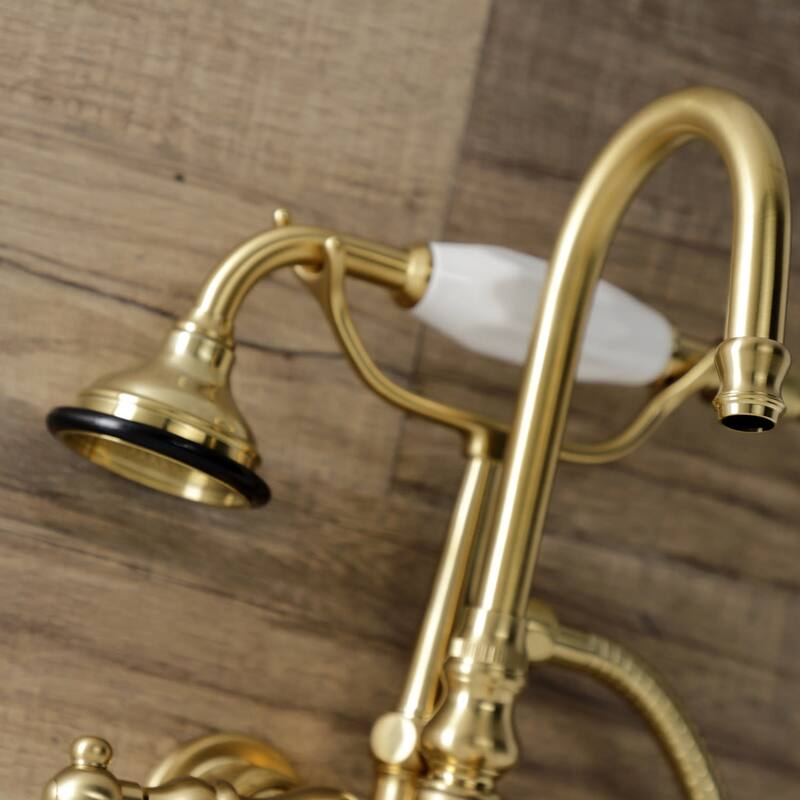 Kingston Brass Aqua Vintage Wall Mounted Clawfoot Tub Filler with