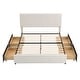 preview thumbnail 19 of 22, Queen Size Upholstery Platform Bed with Four Drawers on Two Sides,Modern Style