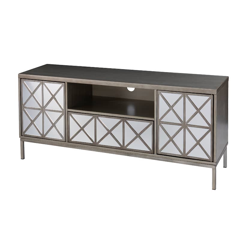 SEI Furniture Mirrored Media TV Stand for TV's up to 51"