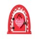 preview thumbnail 9 of 9, Glitzhome 8.5"H Valentine's Door-Shaped Photo Frame Table Decor