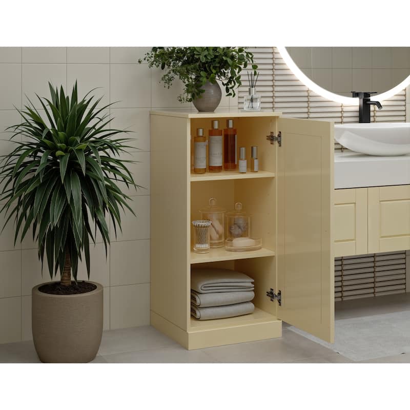 100% Solid Wood 16.5" Bathroom Cabinet with Optional Doors by Palace Imports