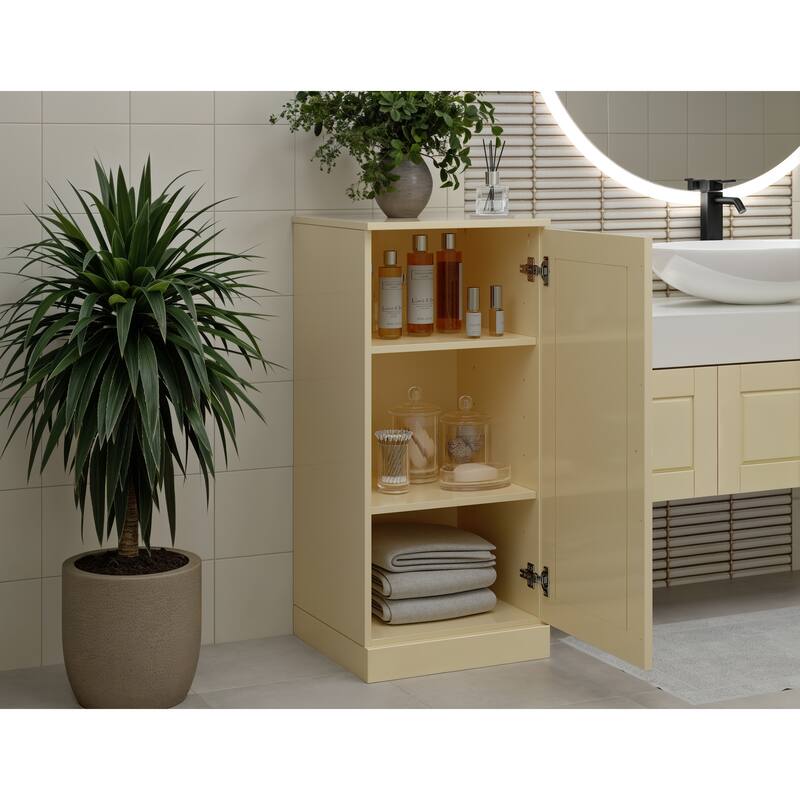 Palace Imports Solid Wood Bathroom Storage Cabinet, Raised Panel Door, Adjustable Shelves