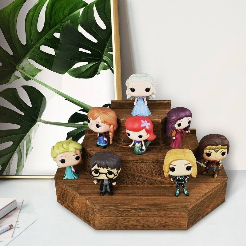 Wooden Display Rises & Stand 3-tier - Brown