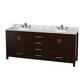 Option Espresso / White Carrara Marble Top / Brushed