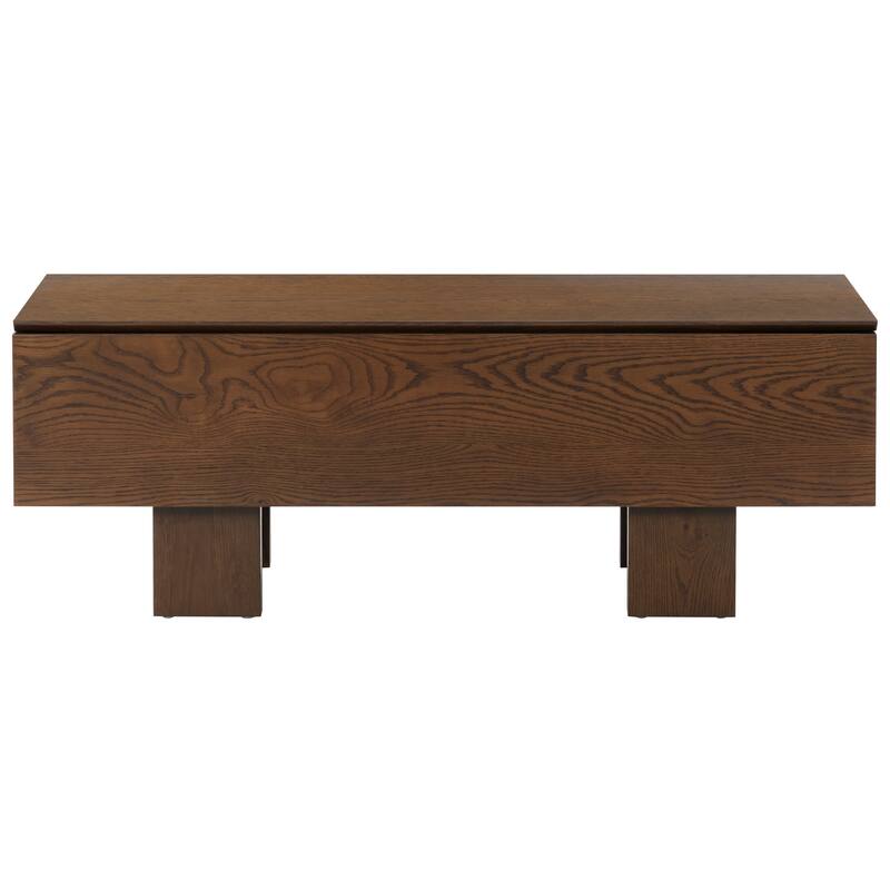 SAFAVIEH Couture Sherianya Wood Storage Bench - 50"W x 18"D x 18"H
