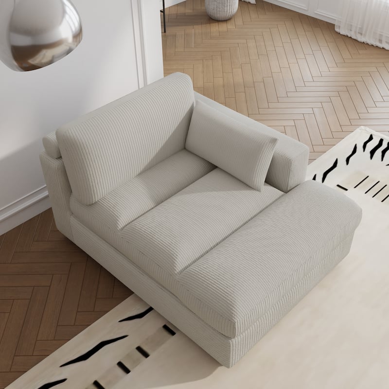 Left and Right Sectional Sofa Set Chaise Lounge Sofa Chair - Sea Salt Grey Right - Right Facing