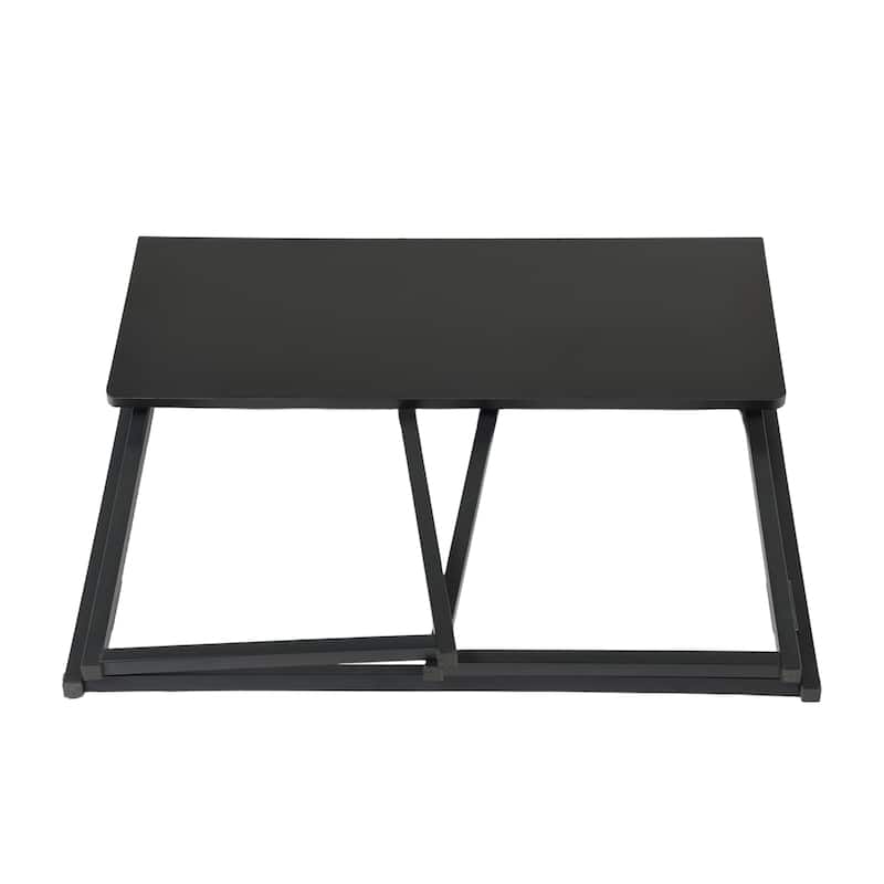 Homylin 31.5-Inch Folding Writing Desk, Space-Saving Computer & Study Table with Metal Frame