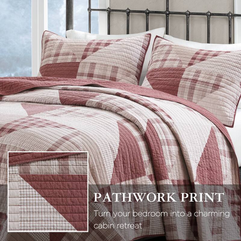 Woolrich Olsen 3 Piece Oversized Cotton Quilt Set