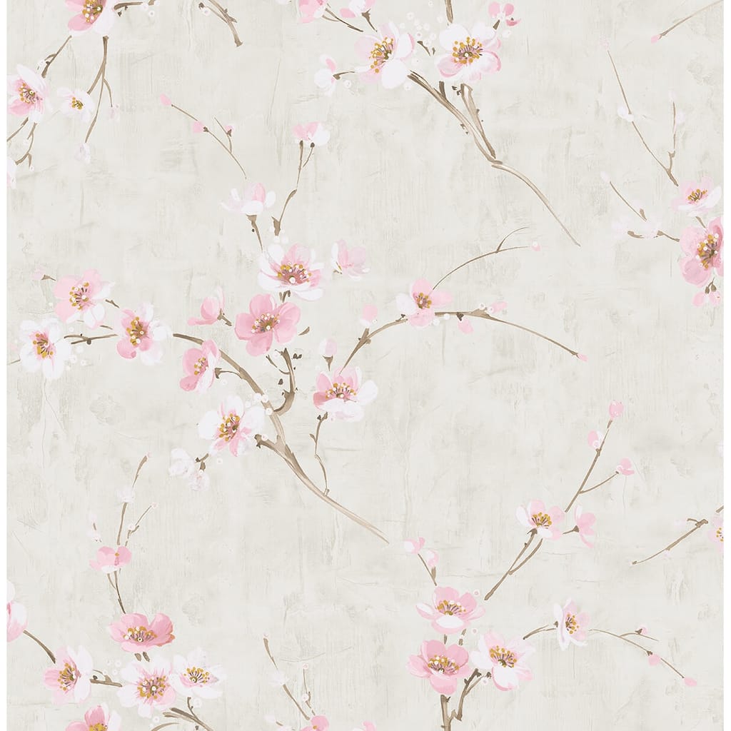 Seabrook Designs Koi Silk Road Dogwood Unpasted Wallpaper