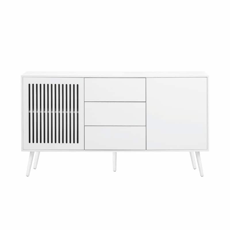 Modern Cabinet with 2 Doors and 3 Drawers