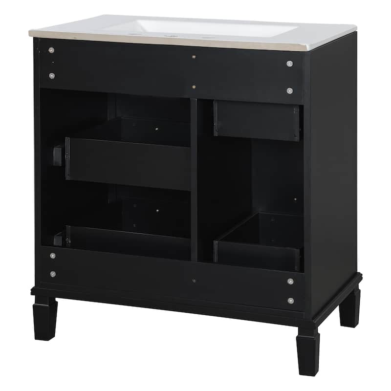 Sophisticated Bathroom Vanity with Innovative Drawer Design and Ample Storage