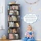 preview thumbnail 56 of 102, 4/5/6 Tiers Round Rotating Bookcase, Revolving Floor Standing Bookshelf Corner Organizer Display