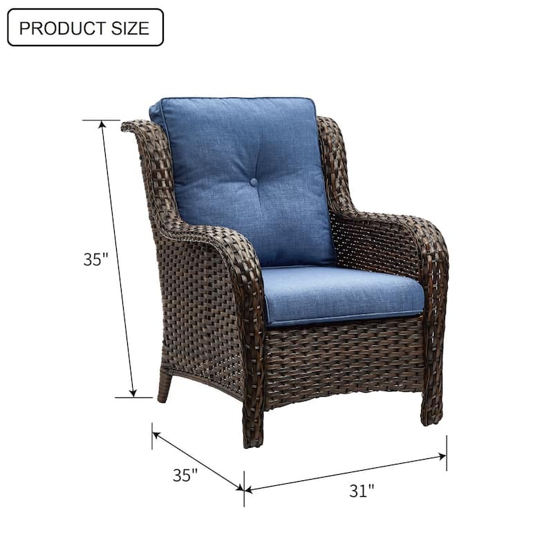Gymojoy Outdoor Furniture Set Patio Wicker Chairs Set of 2