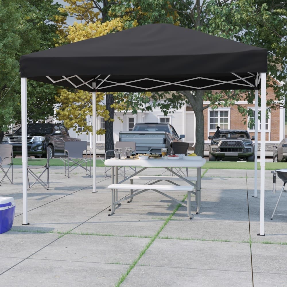 10'x10' Weather Resistant Easy Pop Up Event Straight Leg Instant Canopy Tent - 10x10