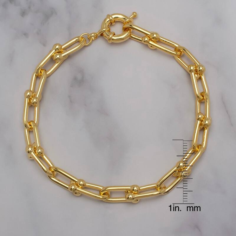 Victoria Townsend Yellow Gold Bridle Link Chain Bracelet